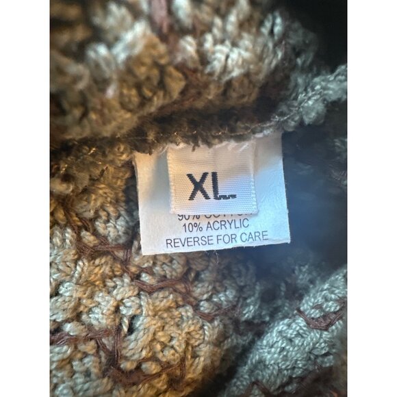 Margaret Winters XL Textured Knit Sweater Tunic Brown & Beige Lagenlook - Picture 4 of 6
